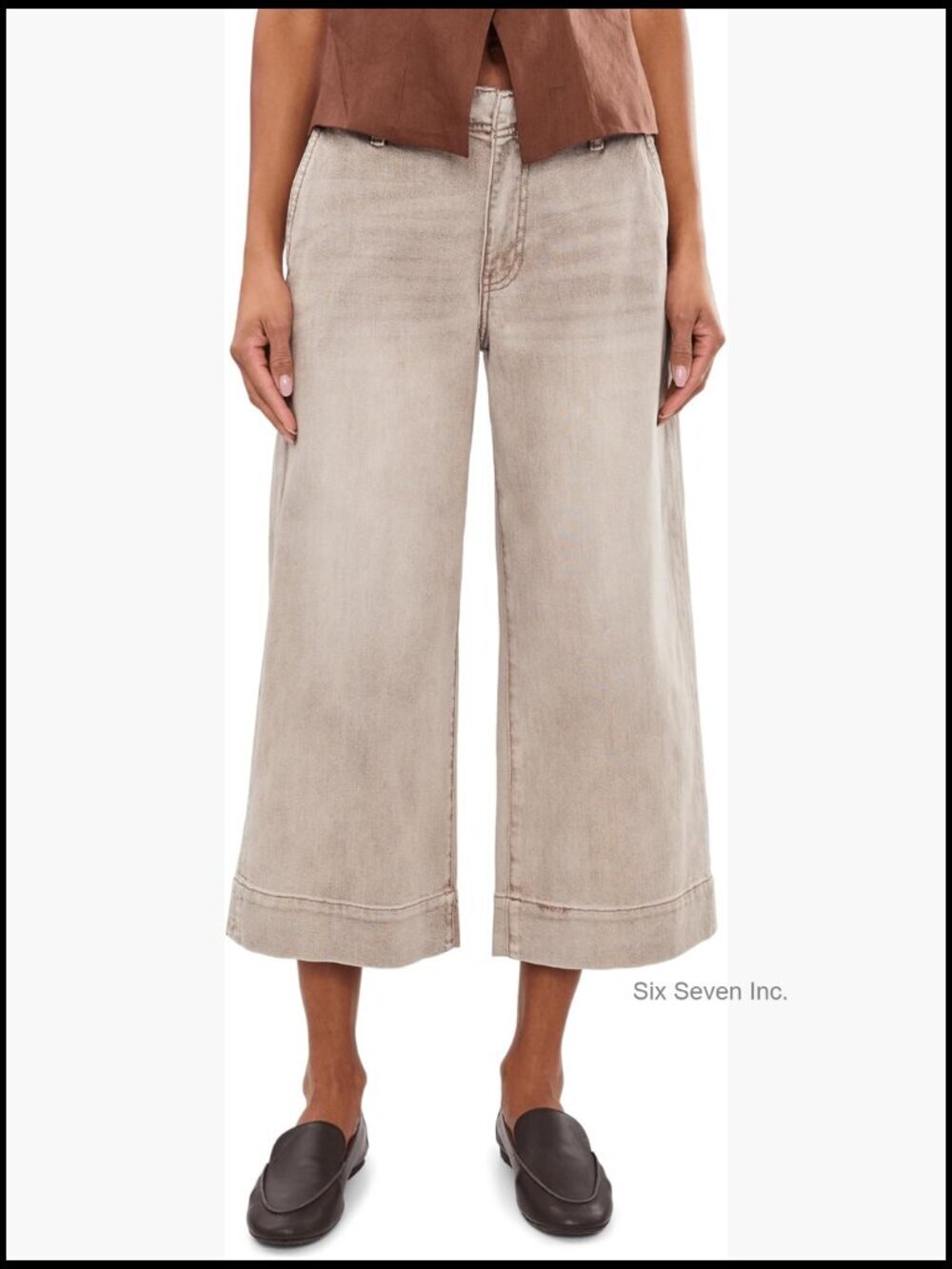 Petite Mid-Rise Weekender Crop Wide Leg Jean 24" Inseam